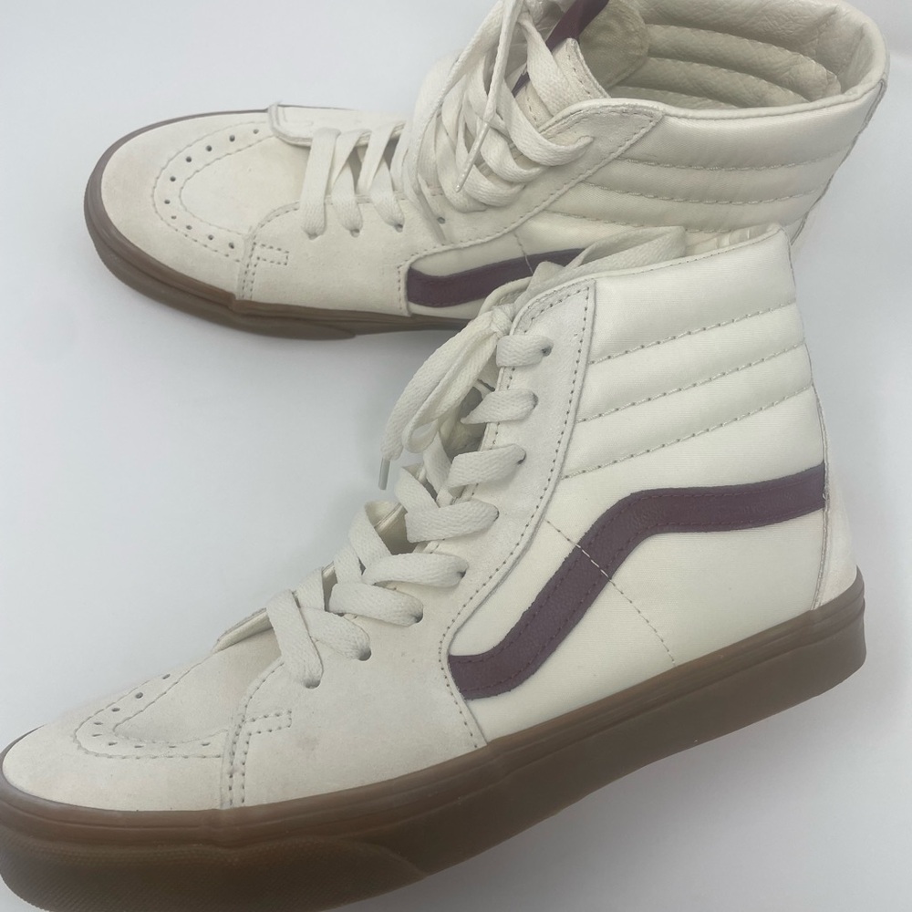 VANS Skate SK8-HI Shoes Birch/Gum women’s 9 men’s 7.5